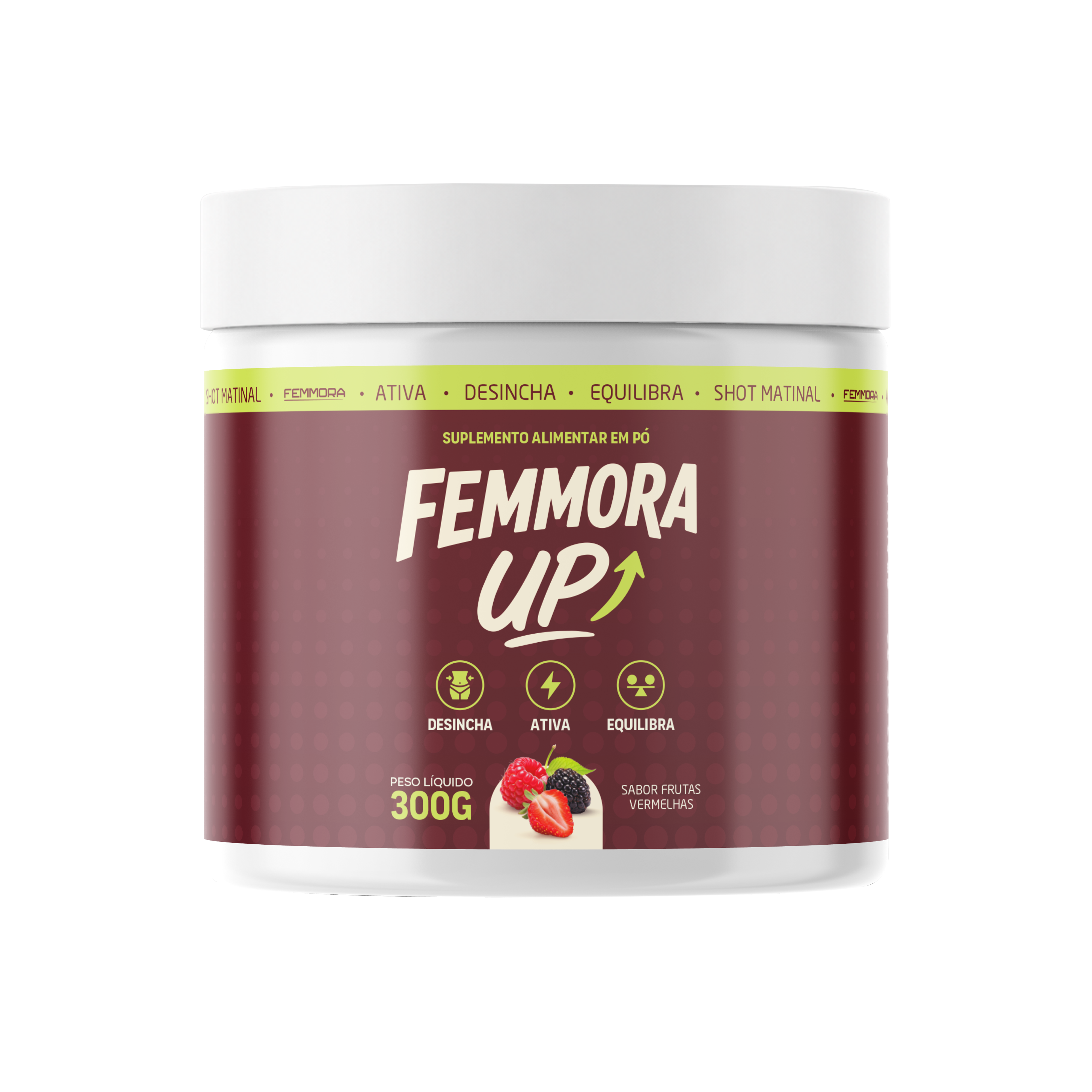 FEMMORA UP – Suplemento Alimentar em Pó Frutas Vermelhas